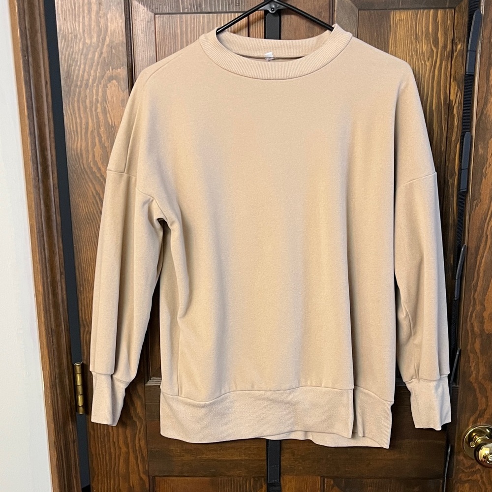 Beige Crewneck Sweatshirt
